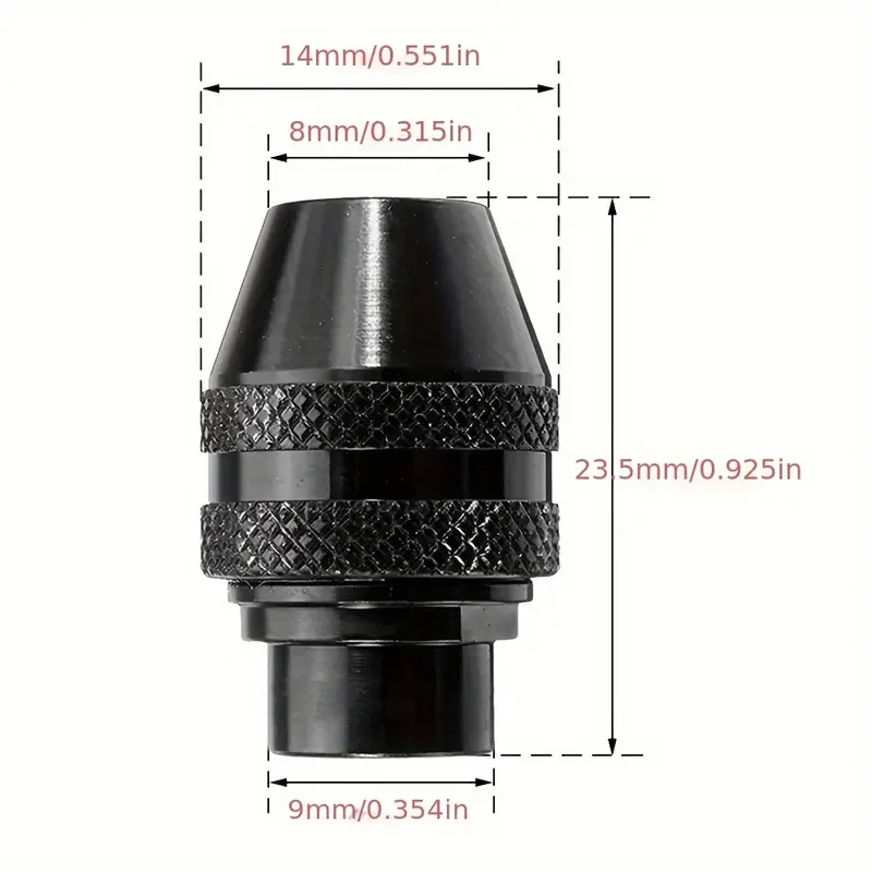 2PCS Quick Change Keyless Drill Chuck Adapter, 1/32