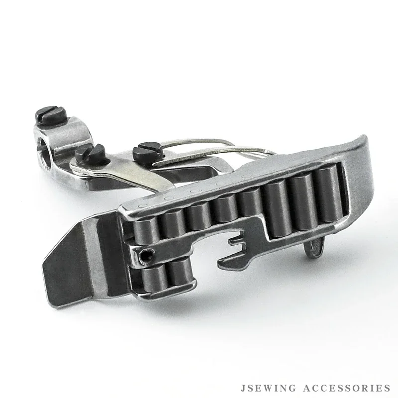 قطعة قدم الضغط الدوارة لأجزاء ماكينة الخياطة الأوفرلوك ذات 4 أيوضاع تناسب Pegasus M800، EX5200، Siruba 988، Jack 798، C5، Hikari 6800