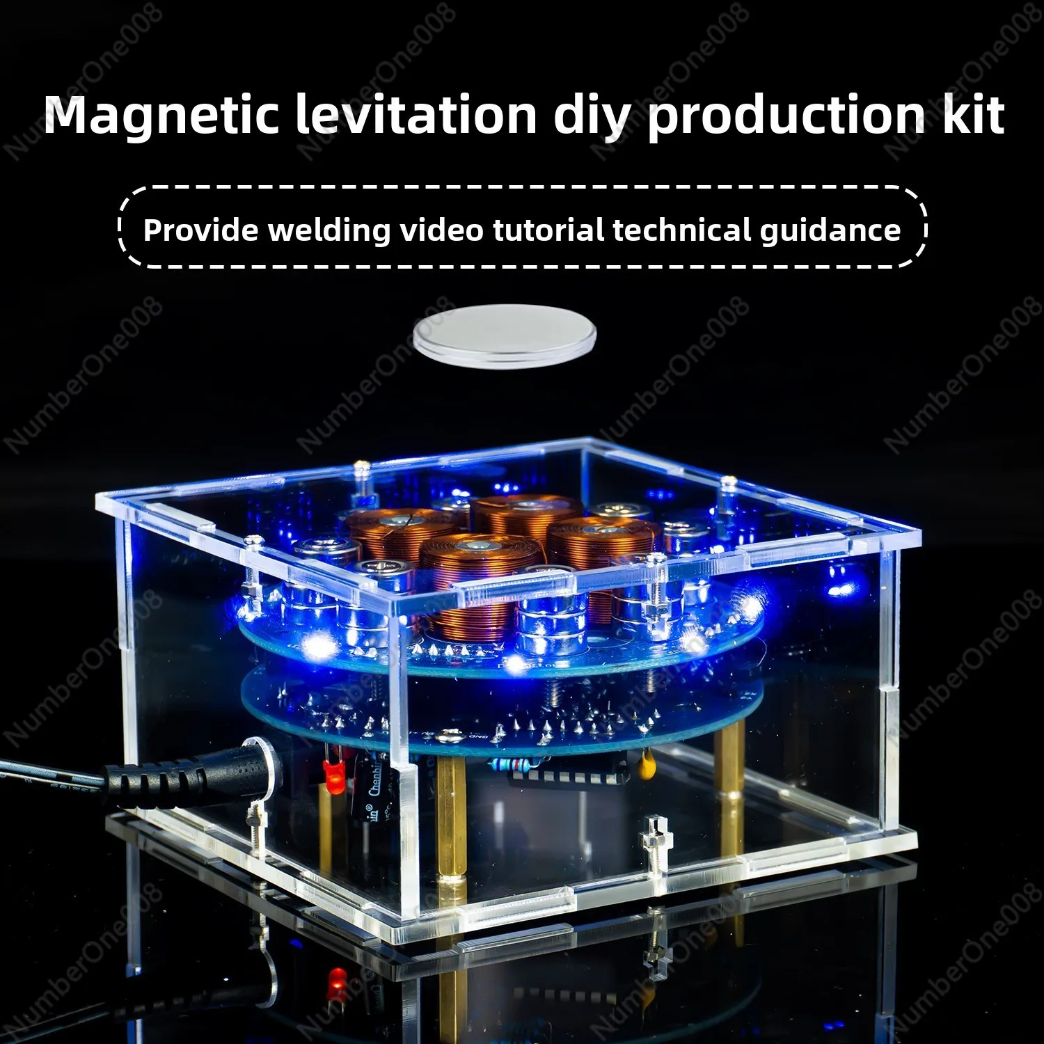 Push-Type Magnetic Levitation DIY Kit Fun Science Electronics Soldering Practice Project Circuit Board Components 12V