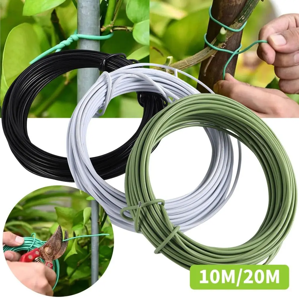 

Durable 10/20m Gardening Cable Ties Flexible Bendy Plants Climbing DIY Wire Twig Trapping Wire Reusable Plant Twine