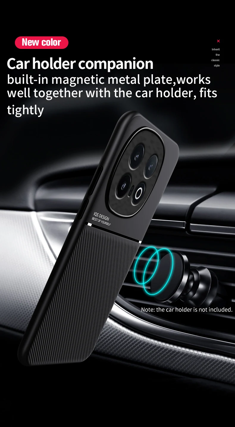 Case for vivo iQOO 13 5G iQOO13 iQ0013 Leather Car Magnetic Holder Silicone Hard Shockproof Phone Cover vivoiQOO13 V2408A Shell