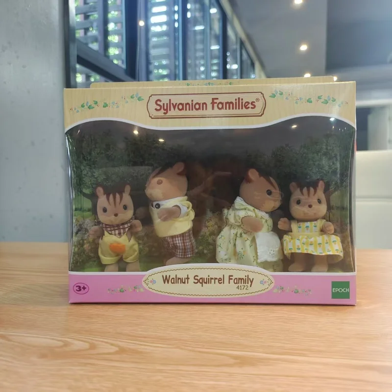 Sylvanian Familles Filles Enfants Jouets Calico Critters Miniature Anime Poupée Jouets Pour Enfants Cadeau D'anniversaire Noix Écureuil Famille