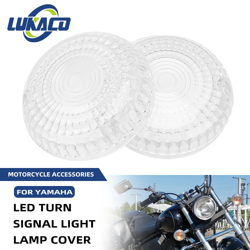 

Motorcycle 1 Pair Turn Signal Light Indicator Lens Cover Front/Rear For Yamaha V-Star 250 650 1100 Road Star V-Max Virago 750