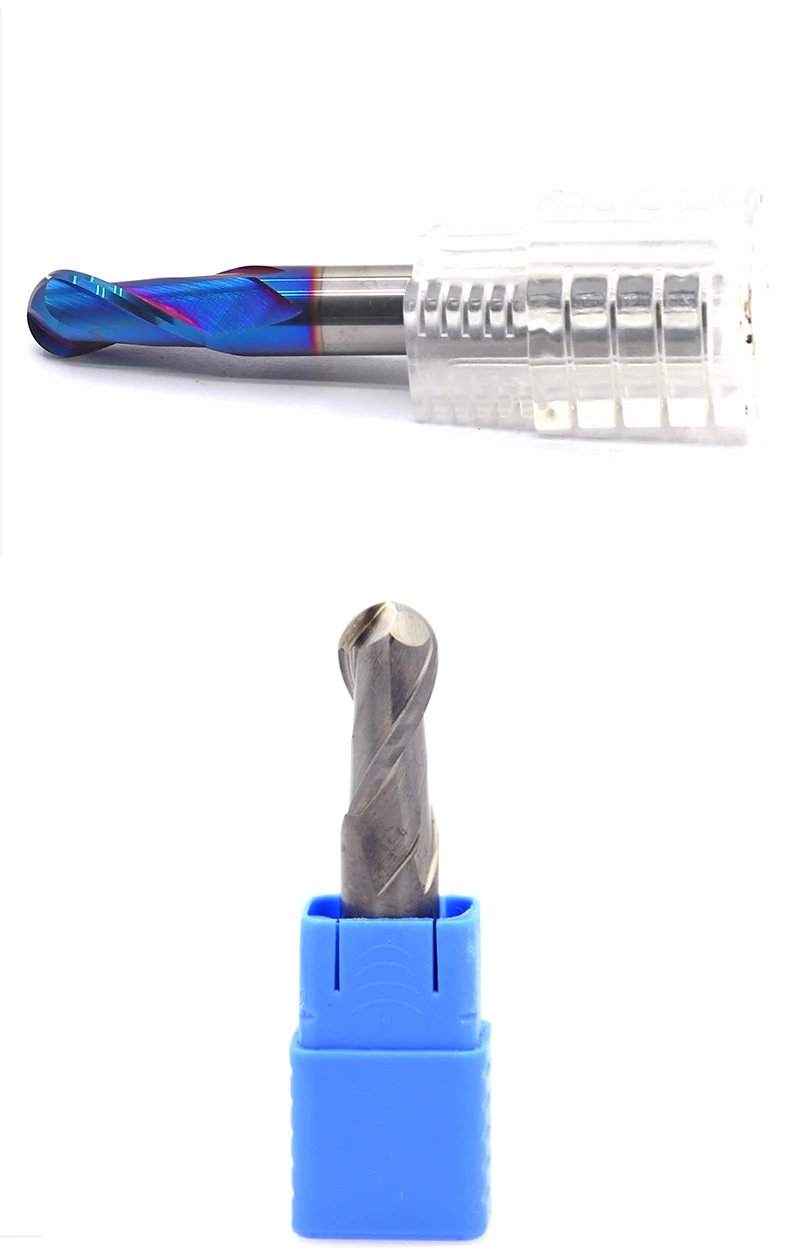 MZG 2 Flöte HRC45 HRC55 HRC65 Kugelfräser Nano-Beschichtung Hartstahl Gusseisen Hartmetallwerkzeug Wolframfräser R0.5-R6.0 – Detail 8