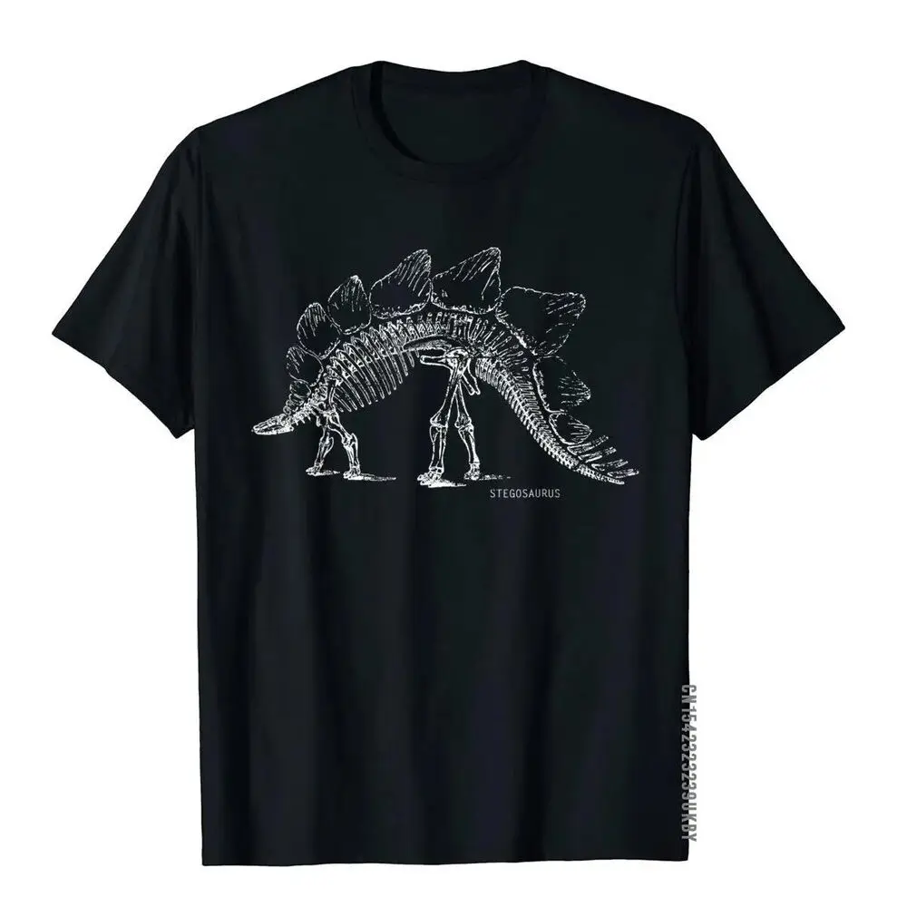 Big Sale!!! Stegosaurus Skeleton T Shirt Biology Gift Printed On Tops ShirtsAnime Pattern Y2K Summer Brand