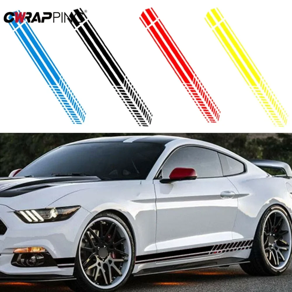 

Car Waist Side Skirt Decoration Stickers Waterproof Sports Styling Vinyl Decoration Double Sided Tape Decals for Car Accessories