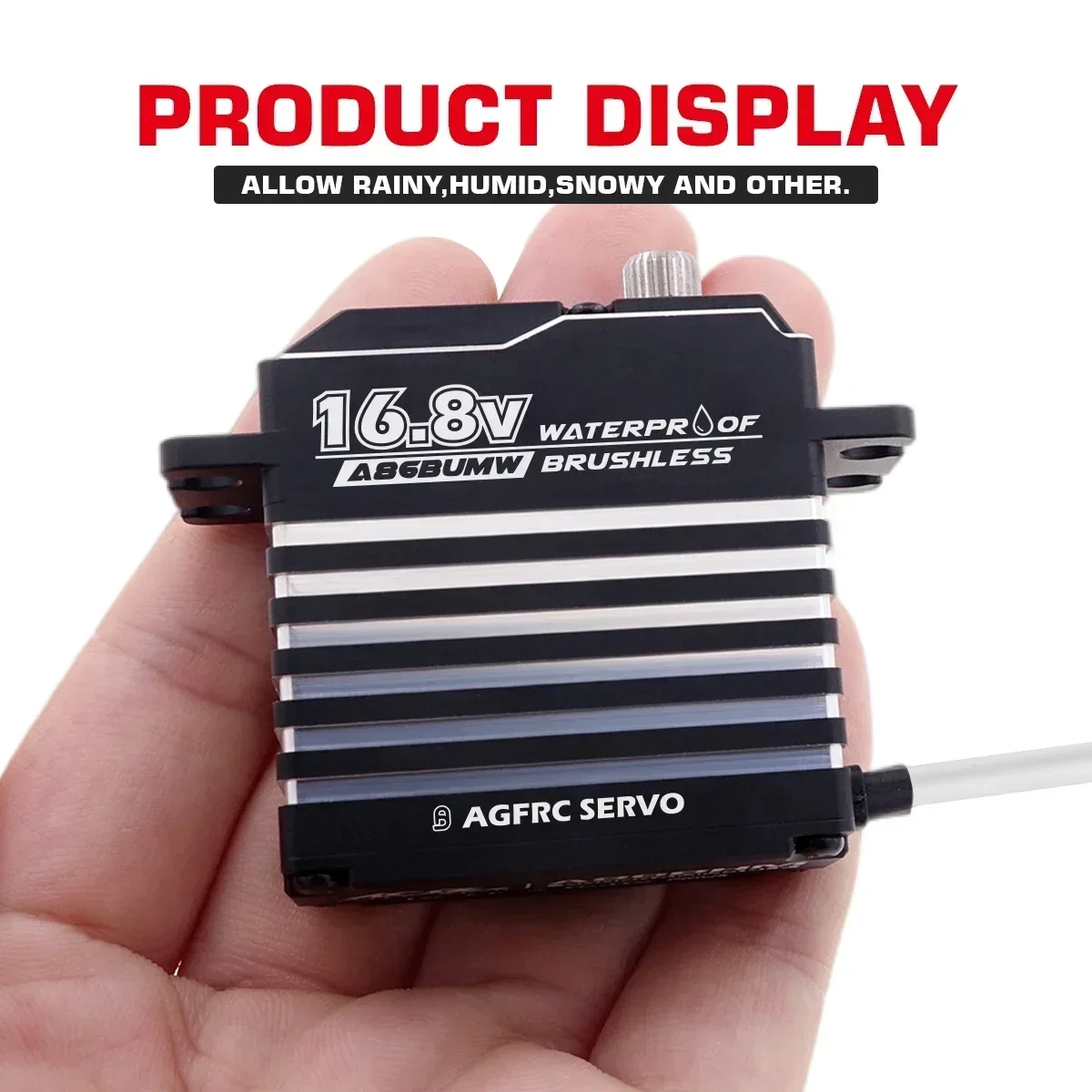 DrMasAGFRC Waterproof A86BUMW Metal Gear 4S Lipo 16.8V 66KG High Torque Brushless Digital Steering Servo For RC Crawler Cars Tru