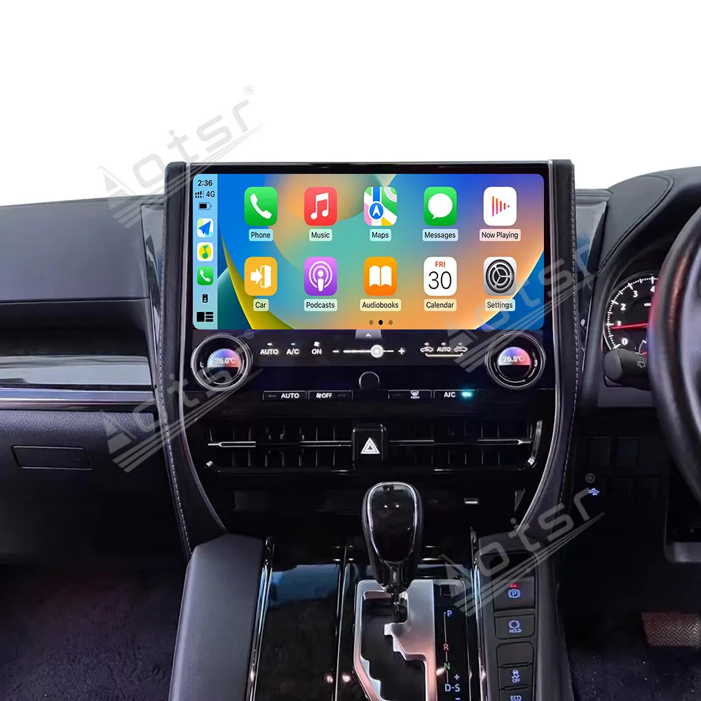 لسلسلة Toyota Alphard 30/35 (الترقية إلى 40 سلسلة) 14.6 بوصة ملاحة GPS للسيارة مع CarPlay، نظام معلومات الوسائط المتعددة Android Auto