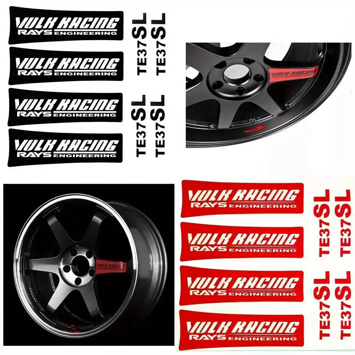 Volk Racing Classic Wheel Vinyl Decal, 1Pc Self‑Adhesive Durable Sticker, Must‑Have for JDM Tuning Enthusiasts