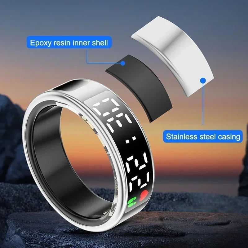 High Performance SR08 Smart Ring Witn 5ATM Waterproof Gesture Operated Camera Video Health Monitoring with Durable Battery