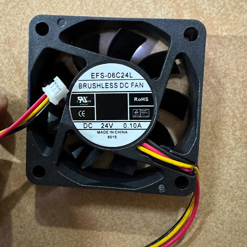 cnc-工作機械インバーターシャーシファン-3pin-冷却ファン-efs-06c24l-1pc-新しい-24v-01a-60-60-25-ミリメートル