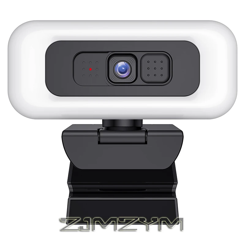 Webcam 4K 2K with Fill Light Portable Webcam for PC Autofocus HD 1080P Computer Camera with Microphone for Streaming/Video