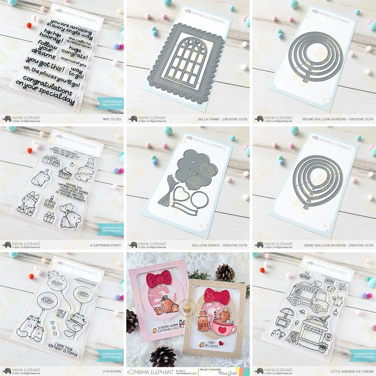 

Round Balloon Ice Cream Metal Cutting Dies Clear Stamps Scrapbook Diary Decoration Embossing Stencil Template DIY Greeting Card