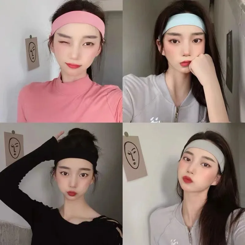 

Super Sweat-absorbing Headband Solid Colour Elastic Hair Band Yoga Hair Band Comfortable Sports Headband Sports Fitness Running