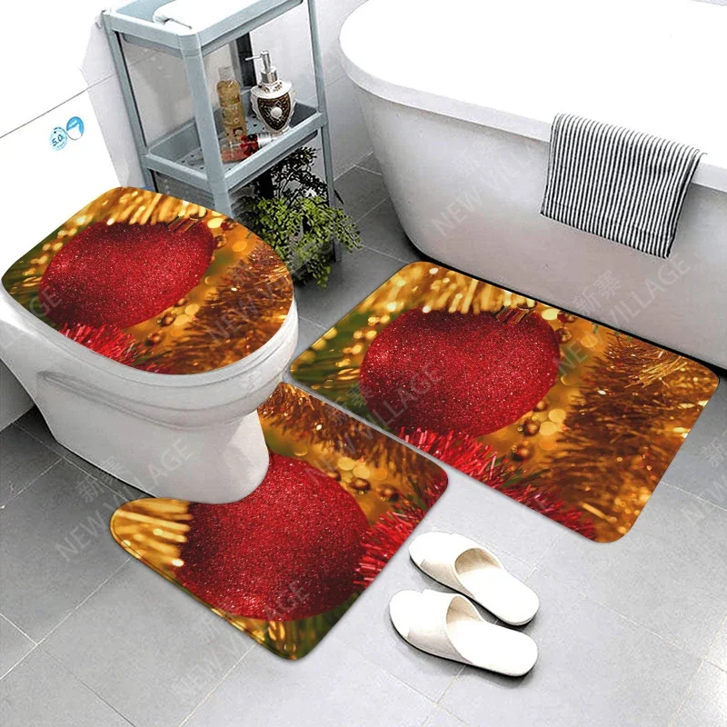 home bathroom floor mats Christmas decorations Bath Foot mat modern bathroom accessories rug Toilet mat Bathtub anti-slip carpet