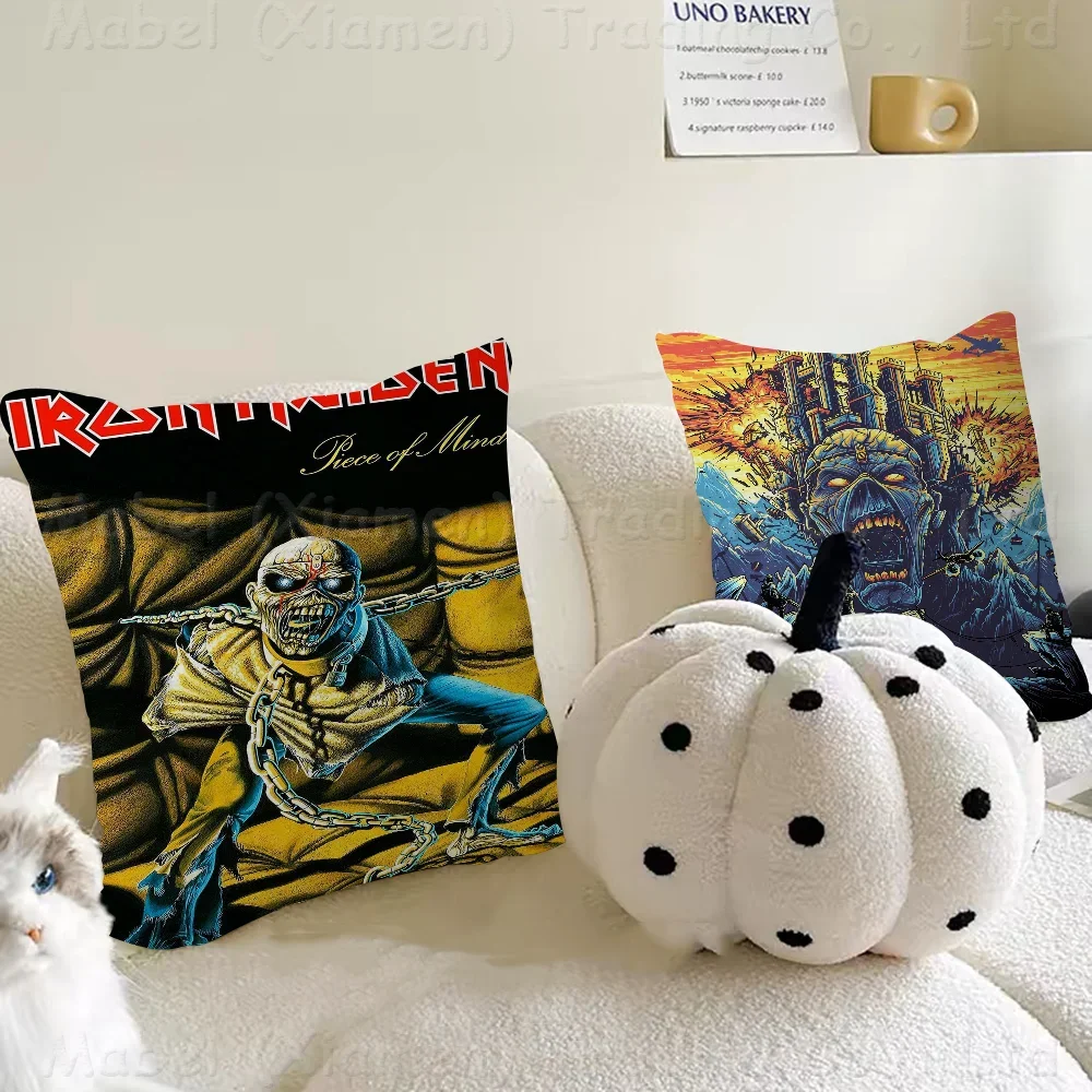 Band I-Iron M-Maiden Cushion Cover Pillow Cover Decor Pillowcase Printed Cushion Case For Couch