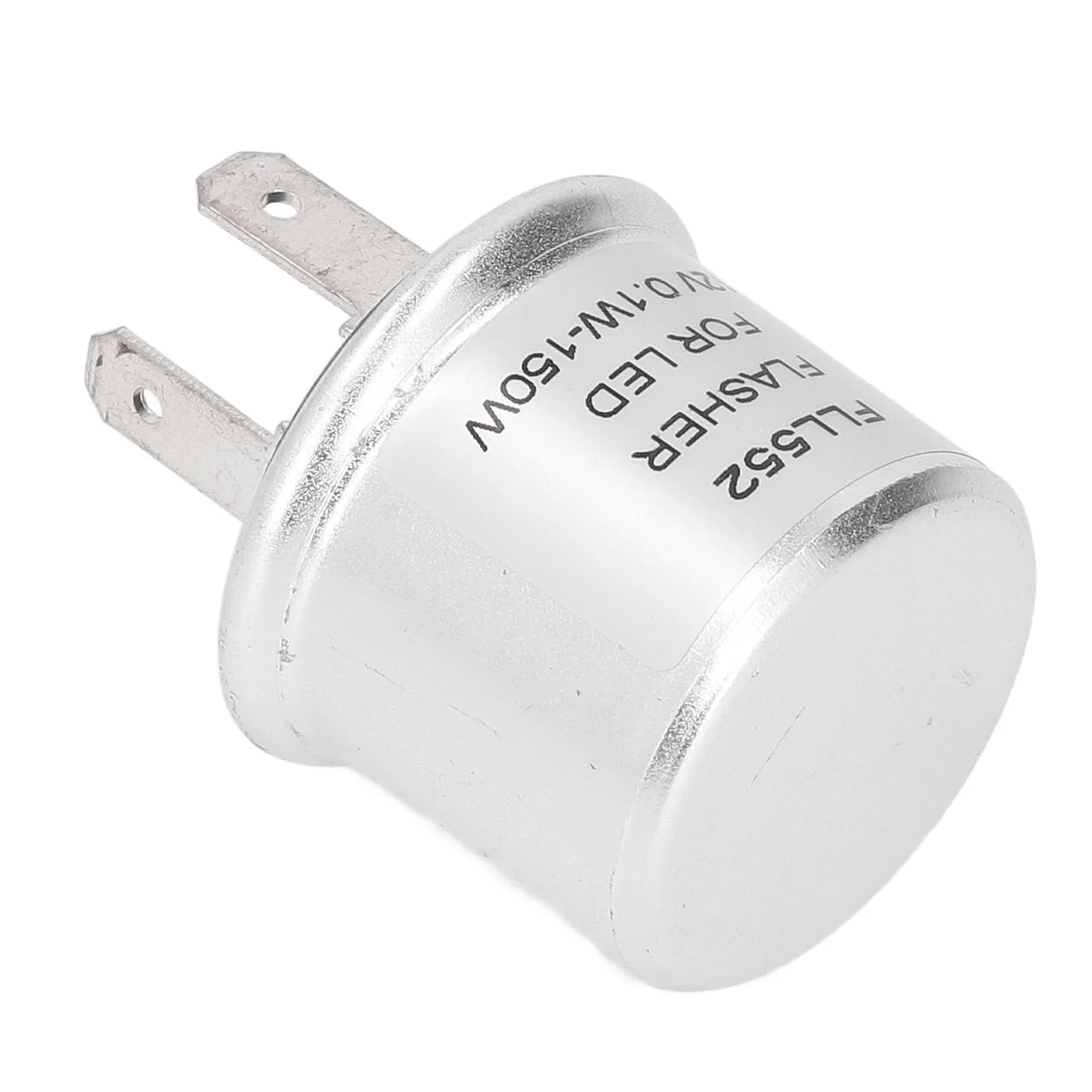 LED Flasher Relay Aluminum Shell 2 Pin Low Power Consumption Turn Signal Light Flasher 12V Flasher Relay LED Flasher Blinker