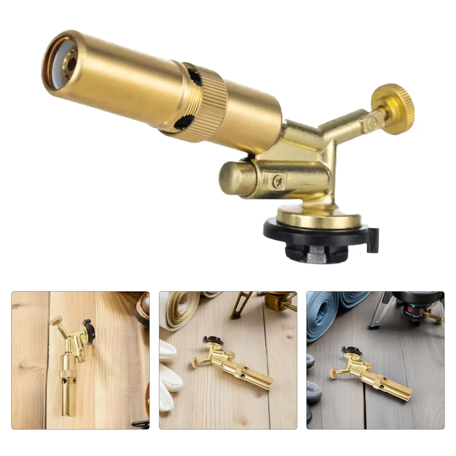 Portable Gas Canister Ignition Torch Head Adjustable for Bbq Kitchen Cooking Camping Flame Torch Welding Brazing Nozzle