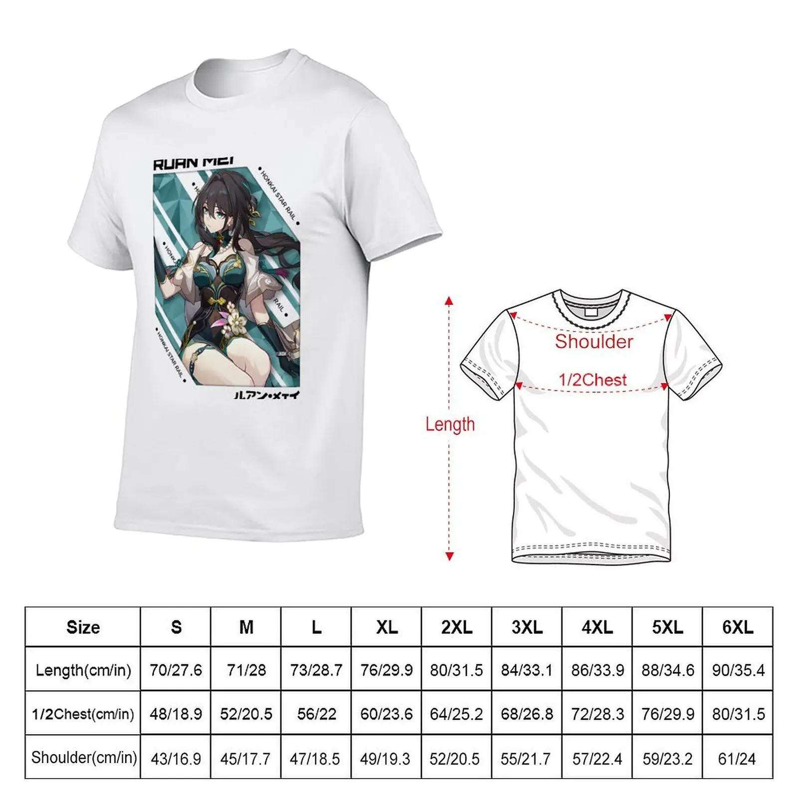 Ruan Mei - Honkai Star Rail V.1 black ver T-Shirt plus size tops affliction shirts sweat shirts, men