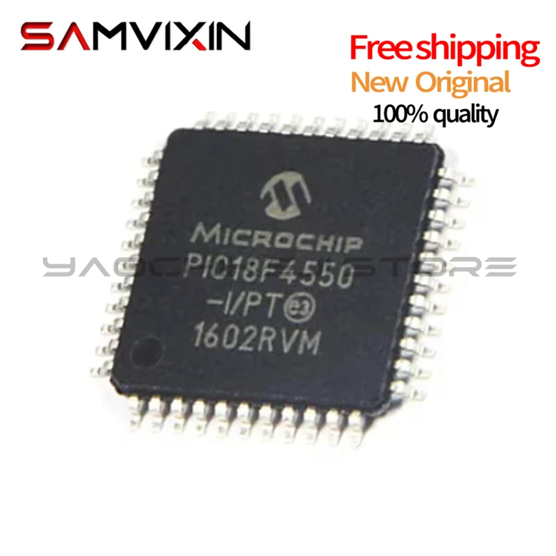 10PCS/LOT PIC18F4550-I/PT PIC18F4550 18F4550 TQFP44 chip New original free shipping