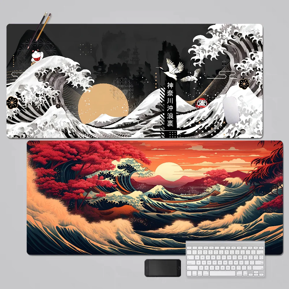 

Japan The Great Wave Of Kanagawa Mousepad Boy Pad Natural Rubber Gaming Desk Mat Size For Gameing World Of Tanks CS GO Zelda