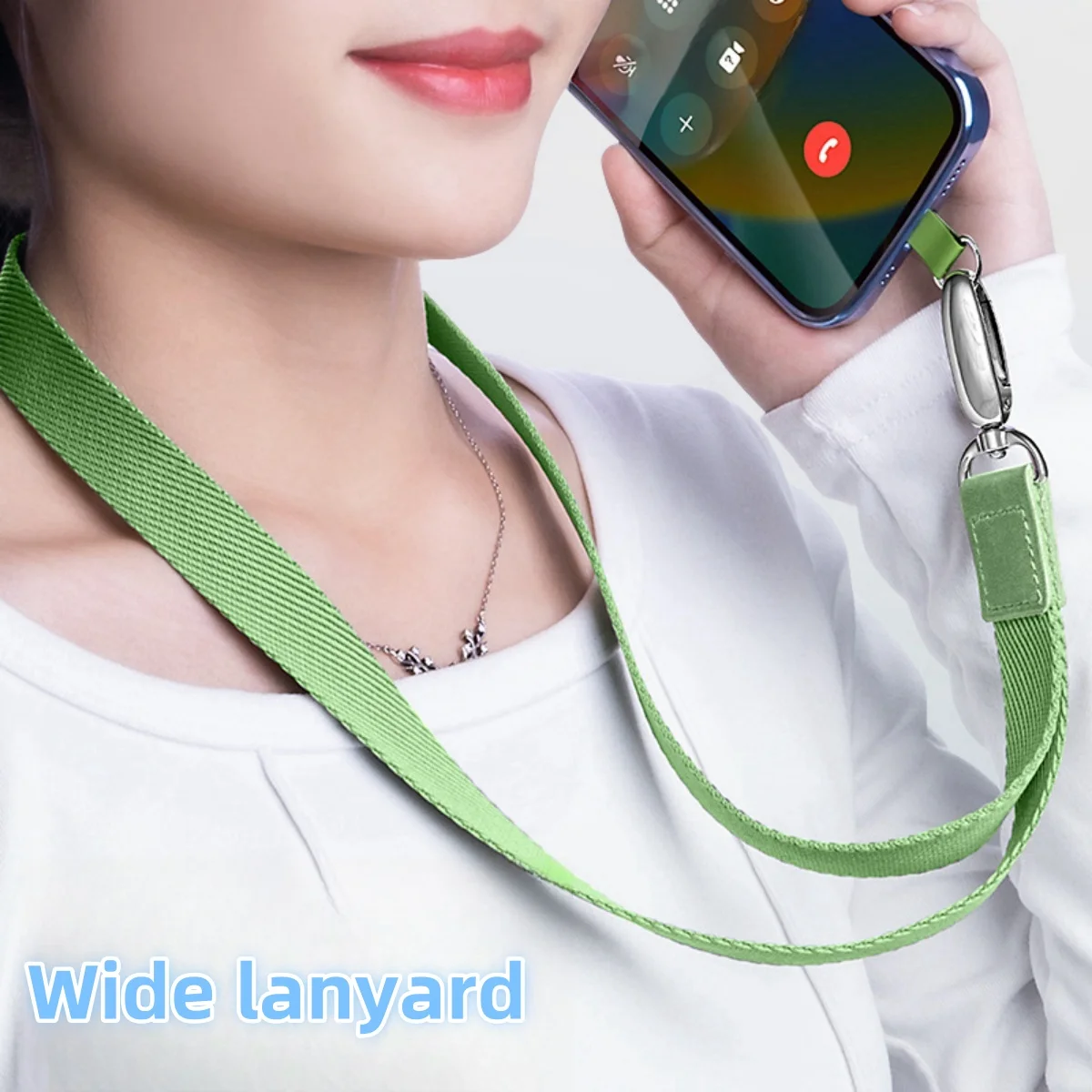 Cell Phone Lanyard Wider Comfortable Strap Cell Phone Loss Prevention Clip Piece Long Rope Multifunctional Work Tag Lanyard