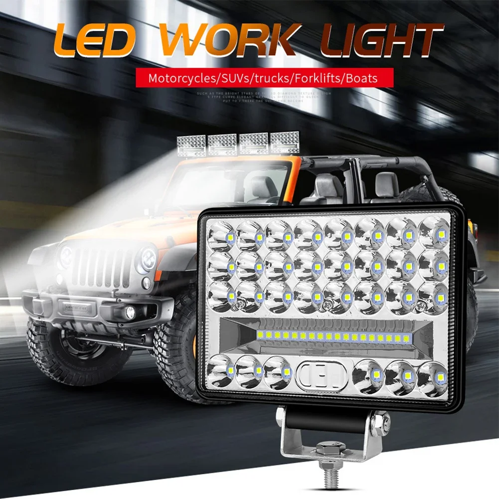 Lamp Work Lights -40℃-85℃ 144W LED 2.3A±0.2 48pcs LED 50000H 6500K 7200LM Accessories Aluminum+LED DC 9-30V IP65