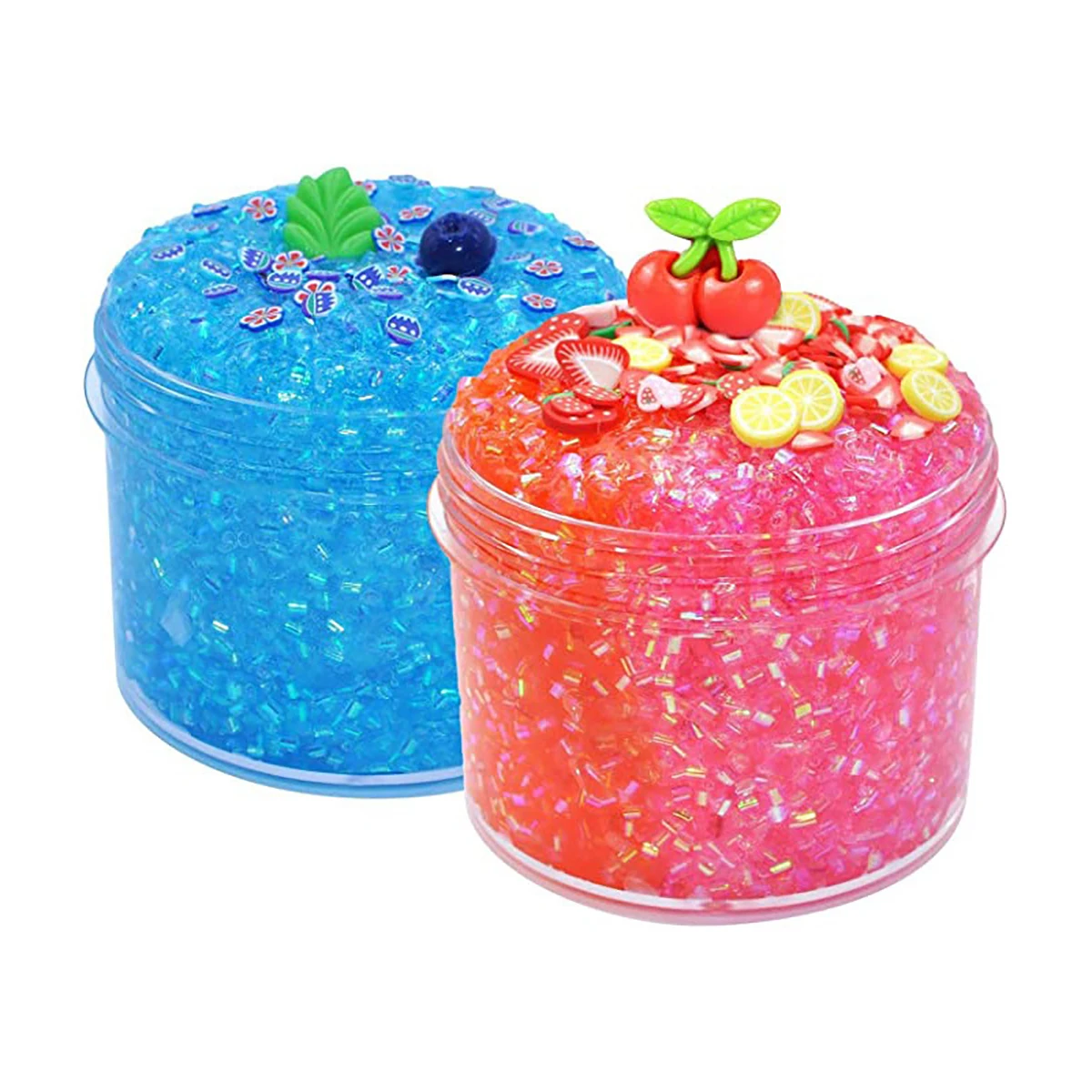 Slime Crystal Mud Fruit Mud Bullhead Gum Coconut Mud Soft Ceramic Fruit Slices 70ml Pressure Reducing Toy