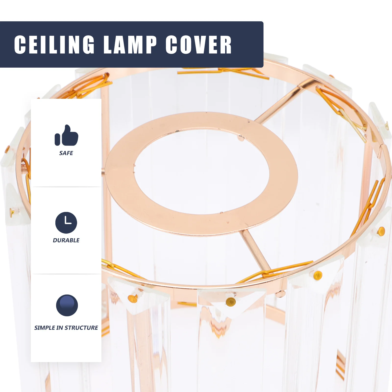 

E27 Base Glass Lampshade Modern Household Pendant Light Shade Durable Iron and Glass Elegant Design Small Lamp Shades