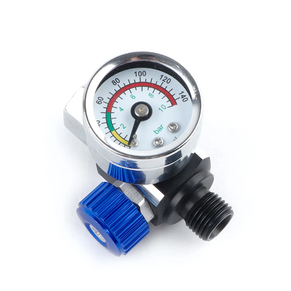 Compact Air Pressure Regulator for Air Tools, G1/4 Thread, Spray Gun Air Adjusting Valve, Regulator with Gauge, Tool Accessories