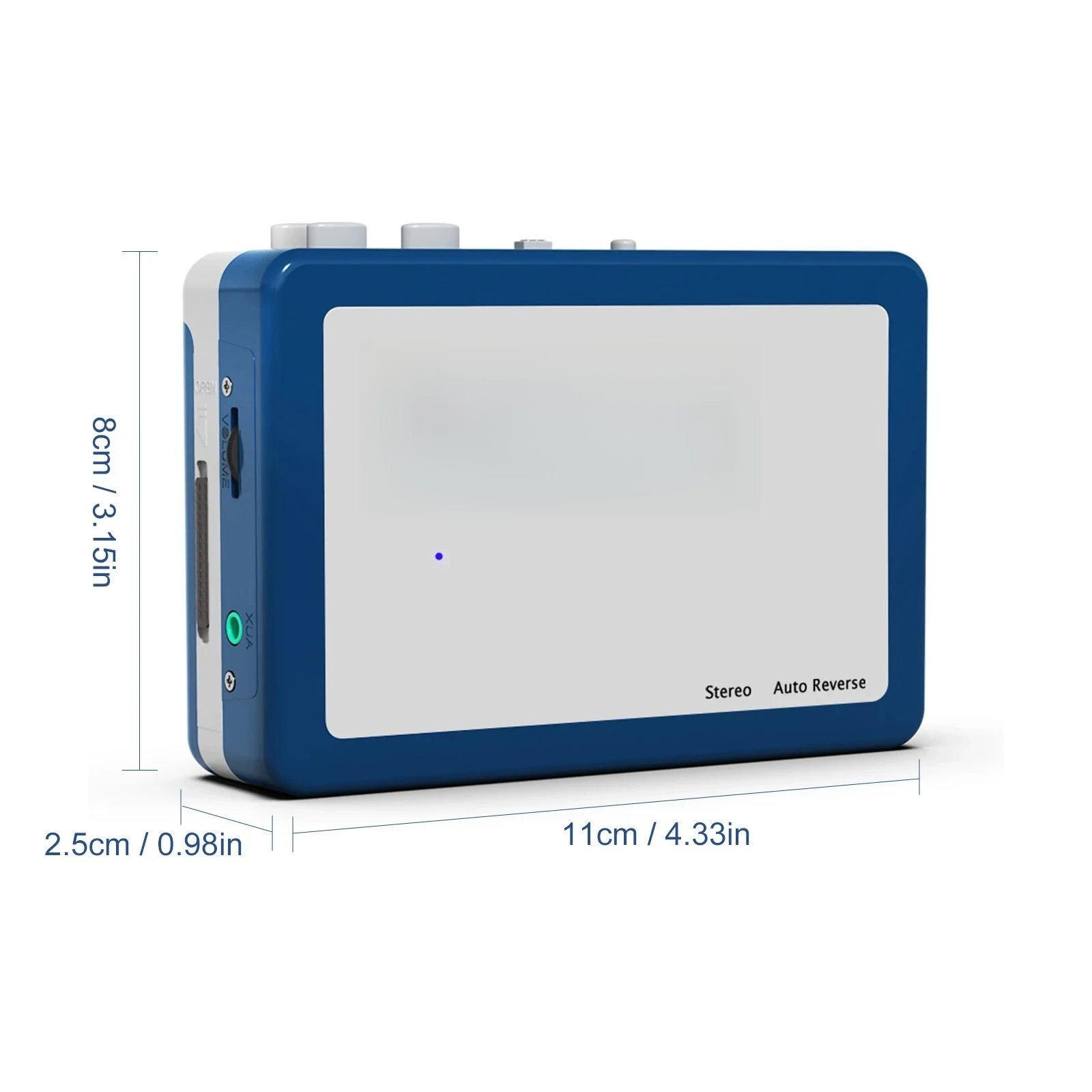Portable Personal Walkman Bluetooth Cassette Player, Transmit Retro Tape Music To Bluetooth Earphone or Speaker