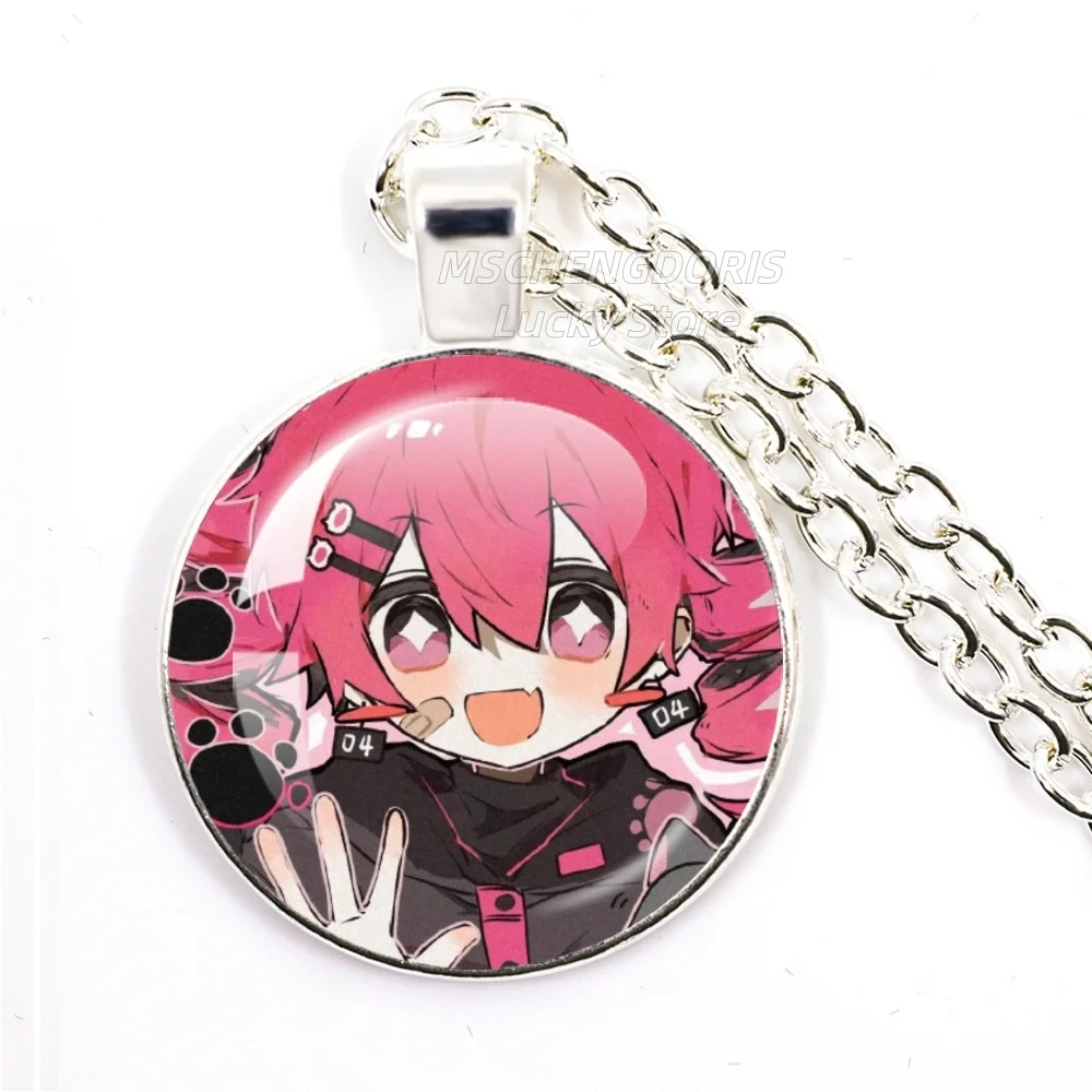 Virtual Singer K-Kasane Teto Anime Cartoon Glass Cabochon Pendant NecklaceJewelry Charm Backpack Accessories Fans Gift