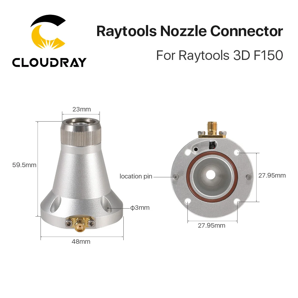 Cloudray Original Raytools 3D Laser Nozzle Connector Laser Ceramic Sensor Part F150 F200 for Raytools 3D Laser Cutting Head