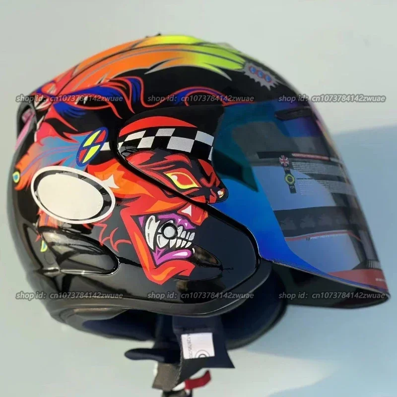 

Ram3 Russell Black Half Helmet Men and Women Motorcycle Off-Road Summer Helmet Downhill Racing Mountain Cross Casco Capacete