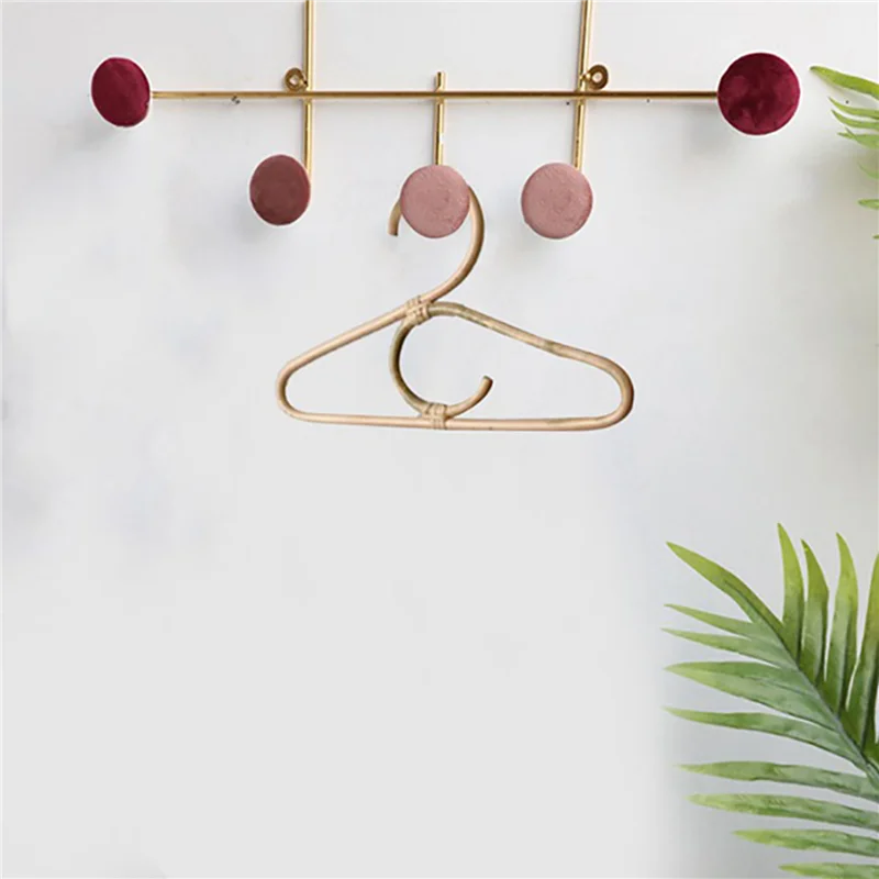 

24Pcs Rattan Clothes Hanger Nordic Style Kids Garments Organizer Rack Children Hanger Kids Room Decor Hangers-B09B