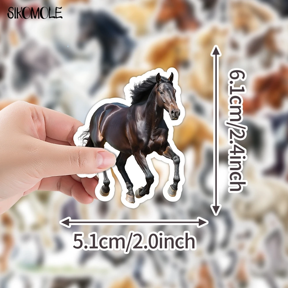10/30/50 個水彩馬かわいいステッカー美的 DIY 装飾子供のおもちゃ子供旅行荷物デカール落書きステッカーパック