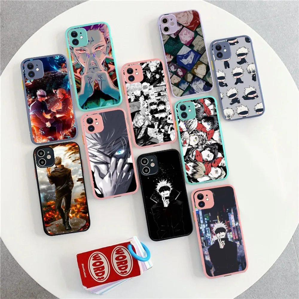 Jujutsu Kaisen Anime  For iPhone 14 X XR XS 7 8 Plus 11 12 13 pro MAX 13mini Matte Shockproof Case