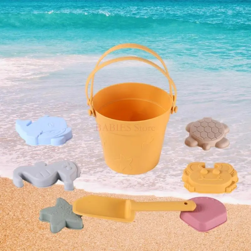 Colorful Sand Bucket Baby Birthday Gifts Baby Sand Toy Shovel for Beach Kids Sand Games Tool Kids Todders