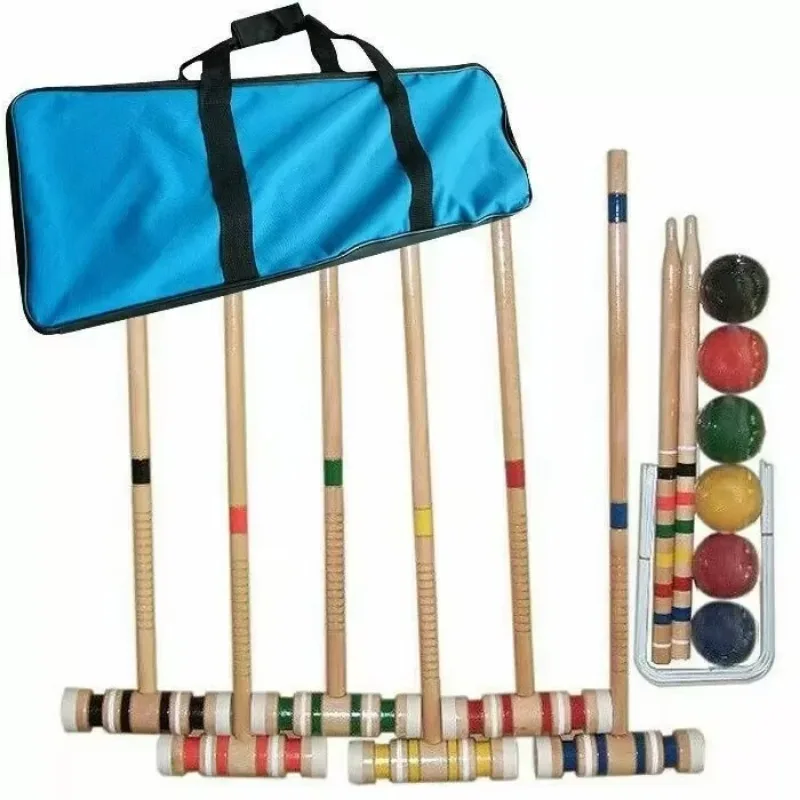 Conjunto completo de croquet dos EUA com maleta de transporte Jogo de gramado ao ar livre no quintal