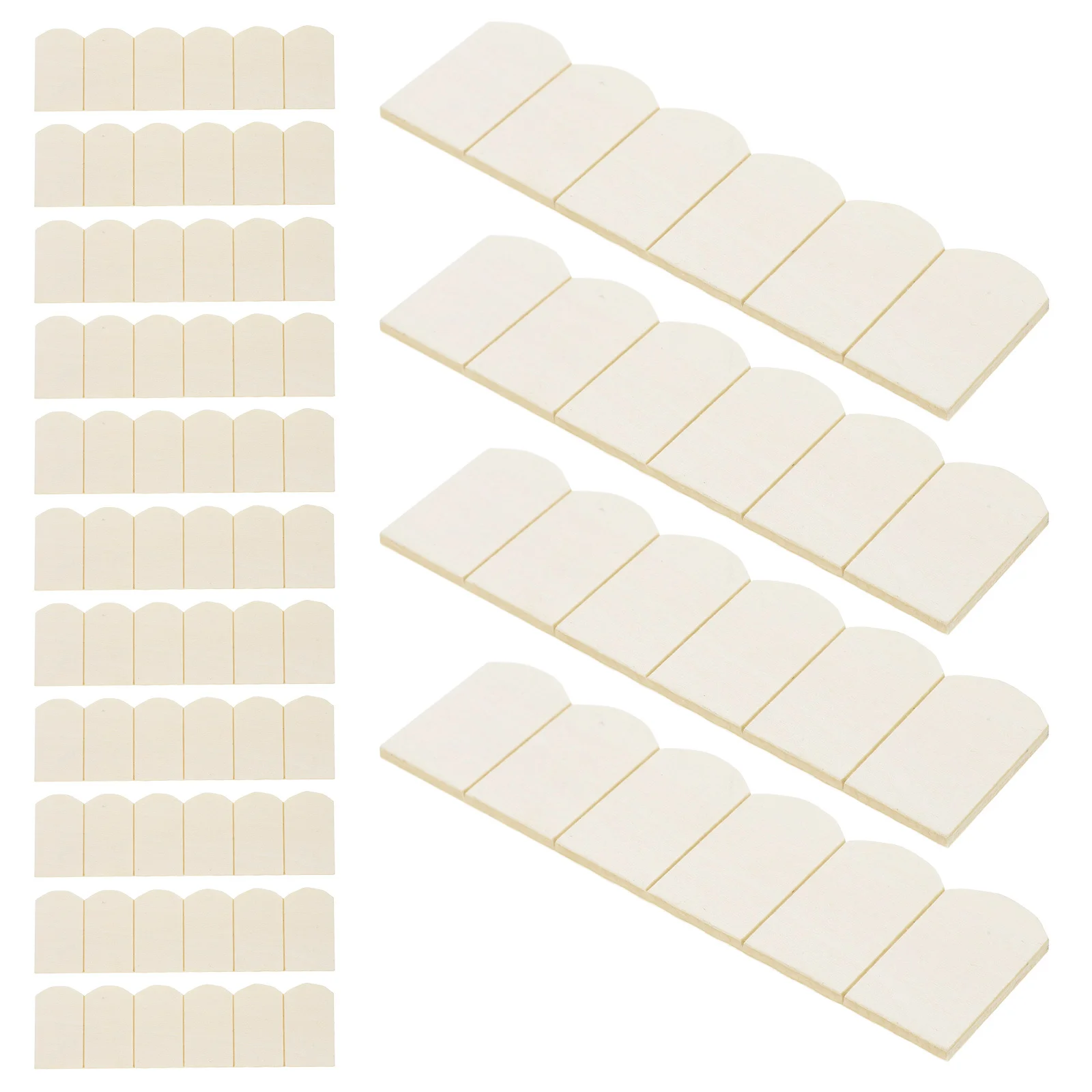 

24pcs Mini Roof Tile Prop For House Decor Realistic Wooden Miniature Roof Tile Landscaping Accessories Display