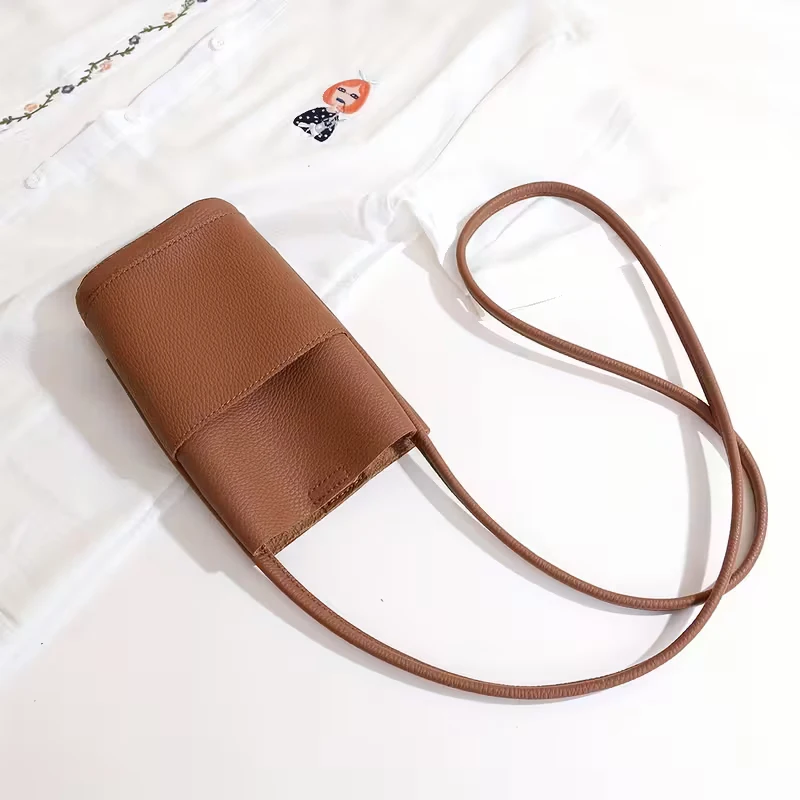 

High-end women's crossbody phone bag, versatile mini bag for walking and shopping, multifunctional city phone bag, solid color.