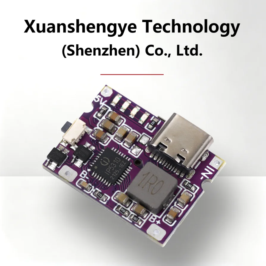 Ultra‑Compact Portable Type‑C Power Bank Main Board, Lithium Battery Charging Boost Module, 3.1A Output Mobile Power Module