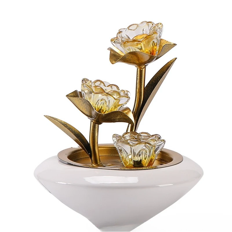 Chinese-style running water lucky ornaments, living room TV cabinet water circulation humidifier, housewarming glass