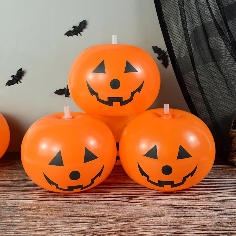 5 stücke Halloween Kürbis Geformt Latex Ballon Geist Gesicht Ballon Halloween Dekoration Hause Im Freien Halloween Kürbis Dekoration – Detail 1