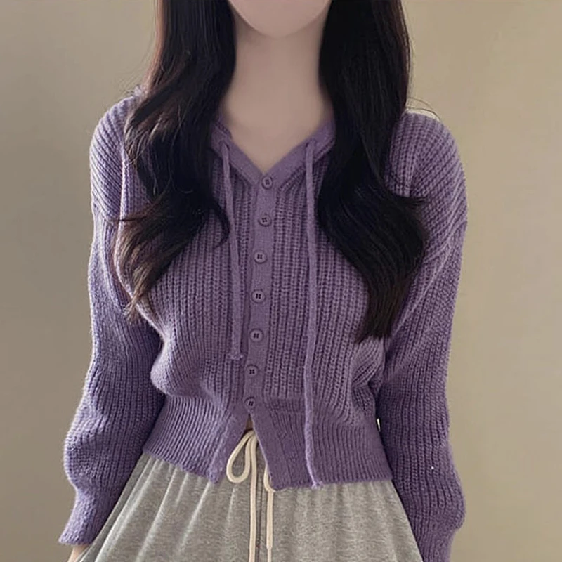 

Chic Autumn New Lazy Sle Soft Plump ort Sve Long Sve Knitted Sweater Coat Women's Faion Commute Sle Loose Fit