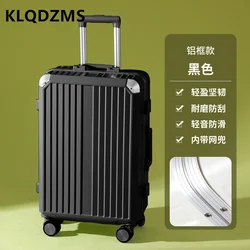 KLQDZMS-Valise à Roulettes de Grande Capacité, Cadre en Aluminium, Boîte d'Embarquement Robuste et Durable, Bagages à Roulettes, 20, 22, 24, 26, 28 Pouces