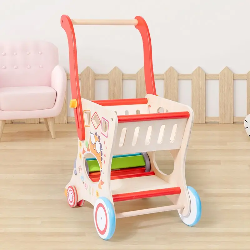 Kinder Walker Kinderwagen Kleinkind Baby Walker neue Baby Push Walker Holz 1 bis 3 Jahre altes Spielzeug