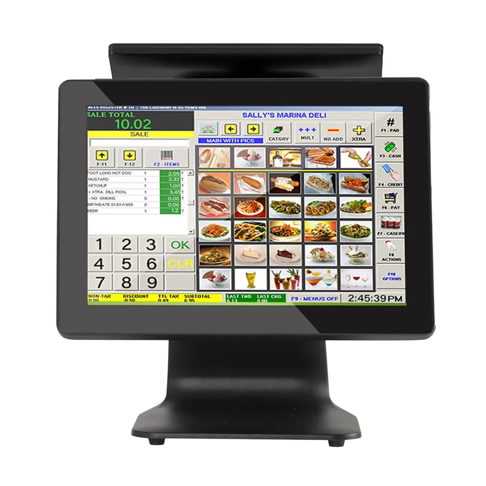 

Dual-screen Desktop Cash Register with Small Financial Pos System for Windows10 Pos System