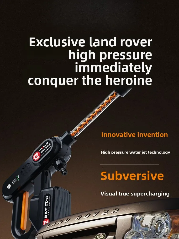 

Powerful high pressure water gun car wash household car washing machine wireless lithium battery car booster