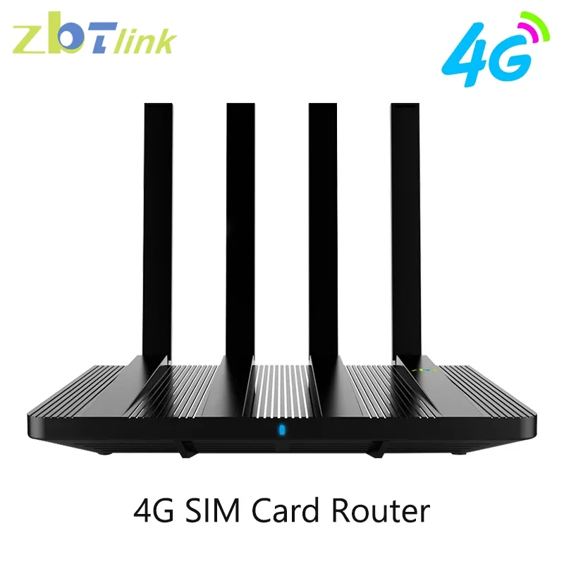 Zbtlink Router Wifi 4G 300Mbps untuk Eropa, Modem Wifi nirkabel 4G LTE kartu Sim OS 4 * LAN USB Access Point Router rumah